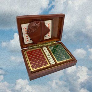 Vintage 60's GUCCI Wooden Card Set and Box